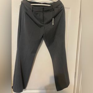 EXPRESS Gray Trousers Editor Barely Boot Low Rise Straight Cut Thru hip & thigh
